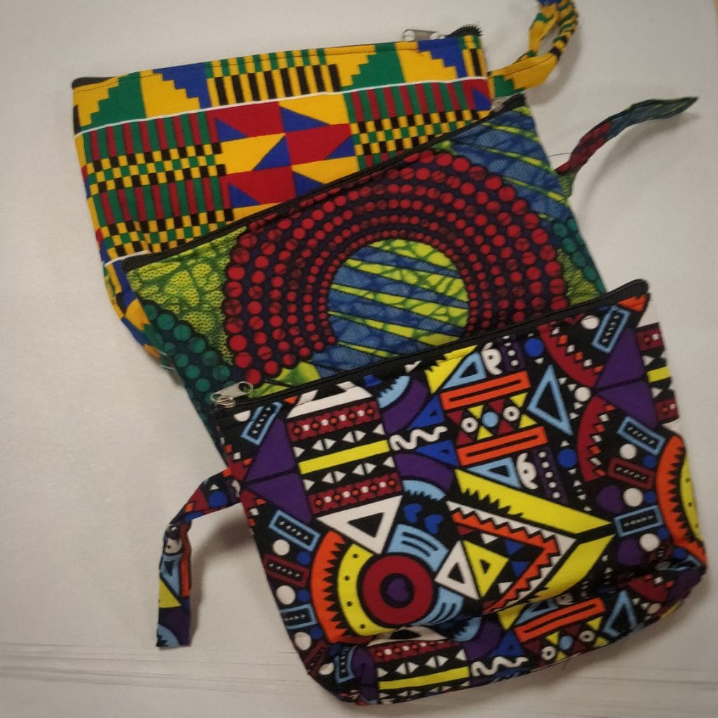 Colourful padded washbags - selection of patterns