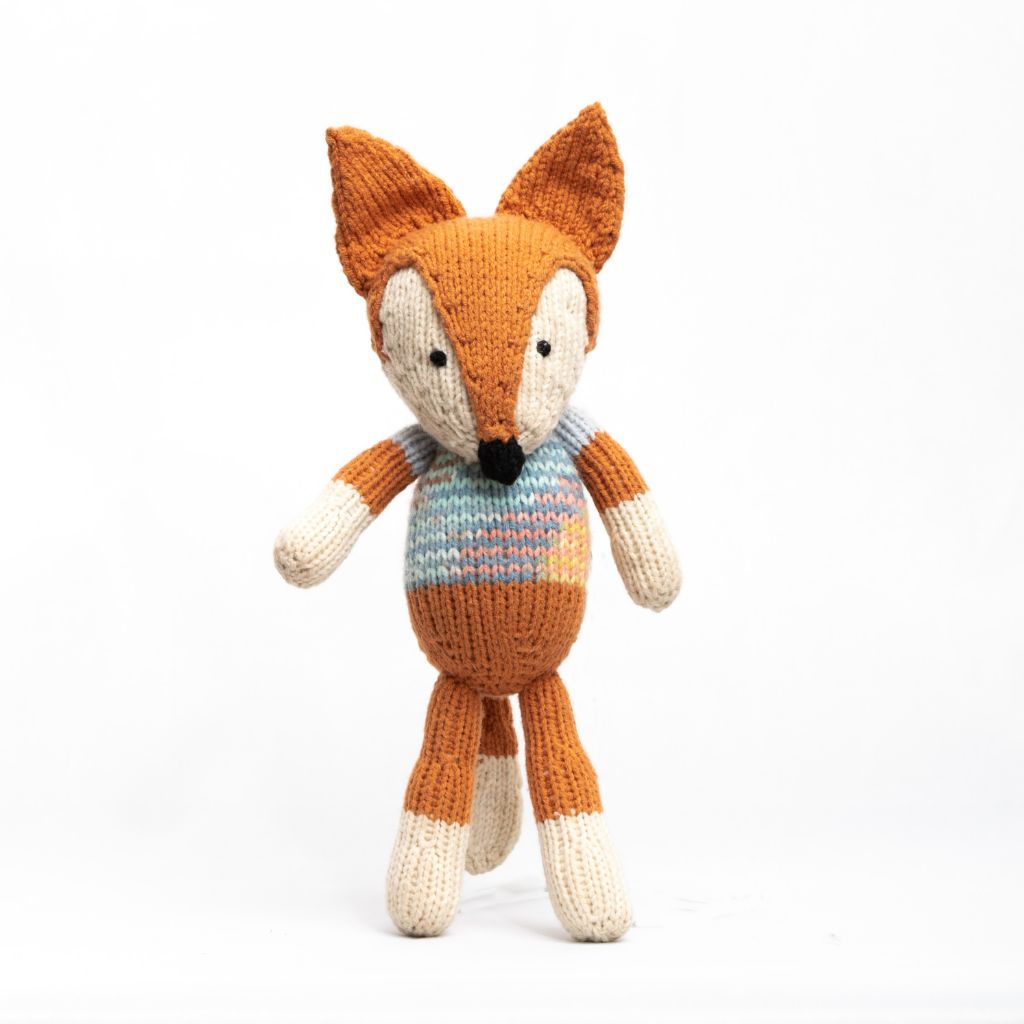 Fox knitted soft toy