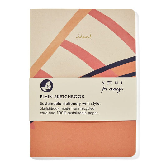 Ideas A5 Notebook with Soft Cover  Recycled & Sustainable - pink plain, front
