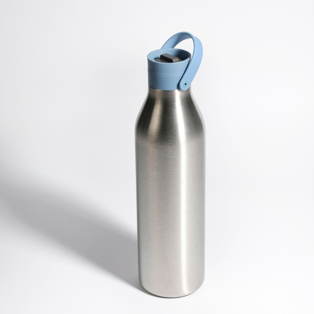 Large 1 Litre Reusable Stainless Steel Bottle - white background
