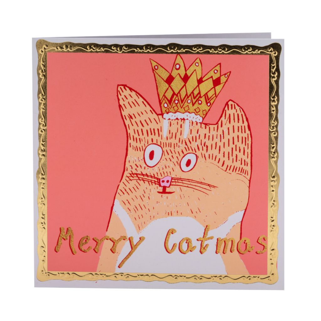 Merry Catmas | Recycled cats Christmas Card 