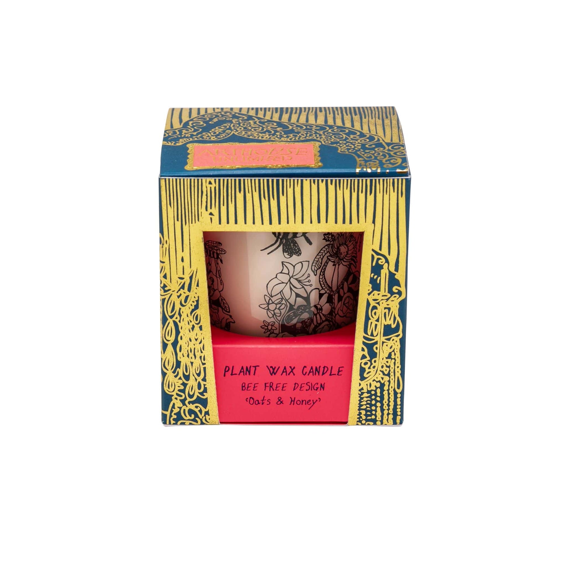 Oats & Honey Plant Wax Candle  Bee Free - in box