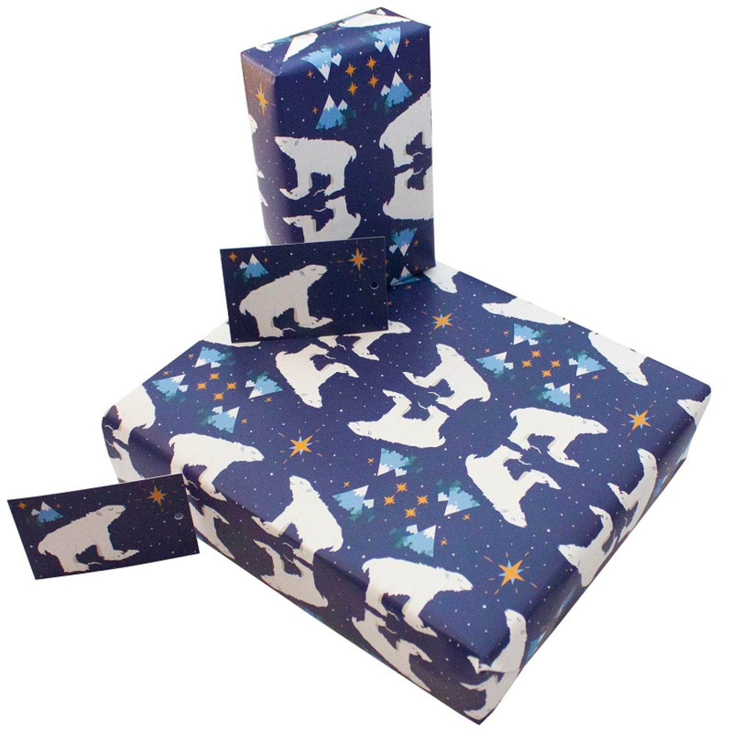 3 Pack Christmas Eco-friendly Wrapping Paper Pack - polar bears design